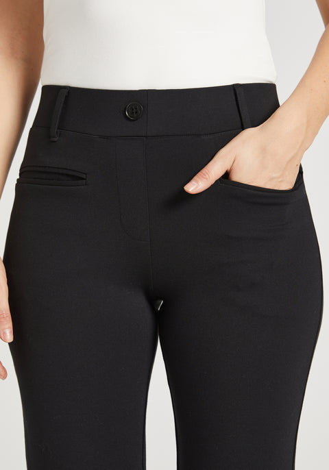 Easy Crop Trouser | Straight (Black) - Final Sale