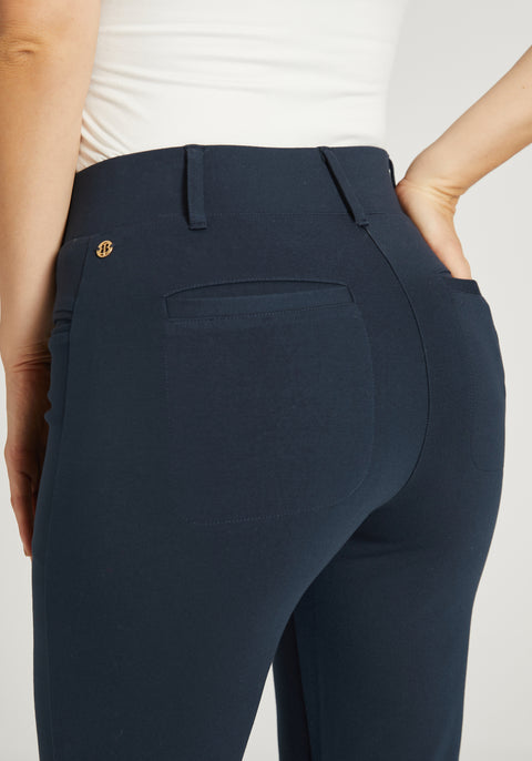 Easy Crop Trouser | Straight (Navy) - Final Sale