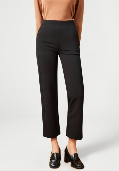 Monroe Crop Trouser | Straight (Black) - Final Sale