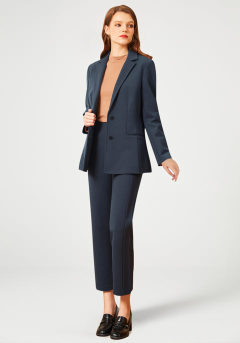 Monroe Crop Trouser | Straight (Navy) - Final Sale