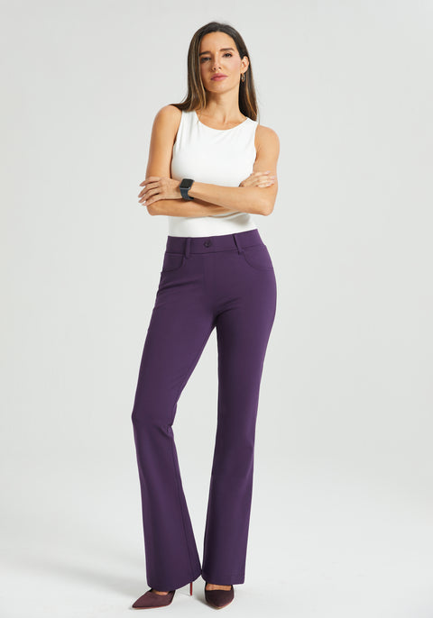 7-Pocket DPYP™ Dress Pant Yoga Pant | Bootcut (Aubergine)