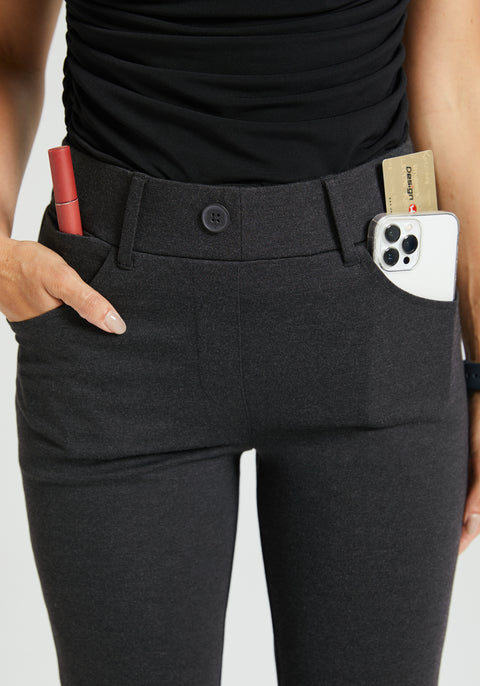 7-Pocket DPYP™ Dress Pant Yoga Pant | Bootcut (Charcoal)