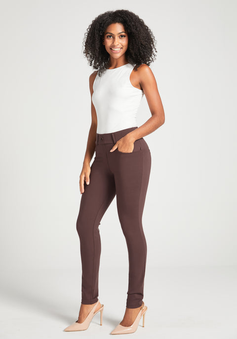 7-Pocket DPYP™ Dress Pant Yoga Pant | Skinny (Cherrywood) - Final Sale