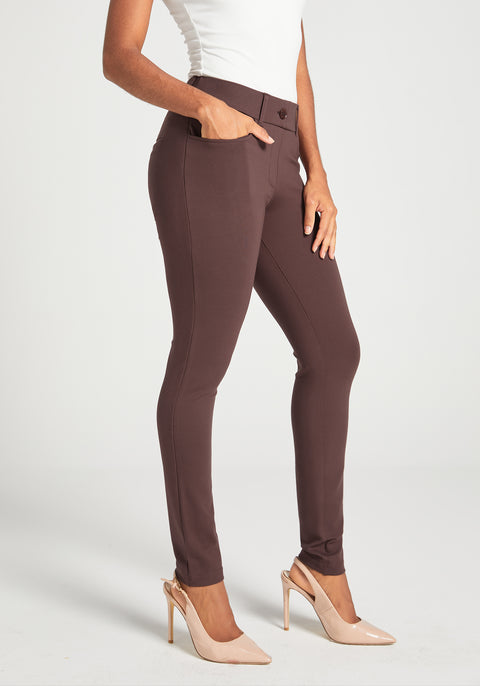 7-Pocket DPYP™ Dress Pant Yoga Pant | Skinny (Cherrywood) - Final Sale