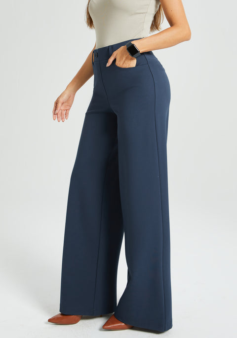 7-Pocket High-Waist DPYP™ Dress Pant Yoga Pant | Wide (Navy)
