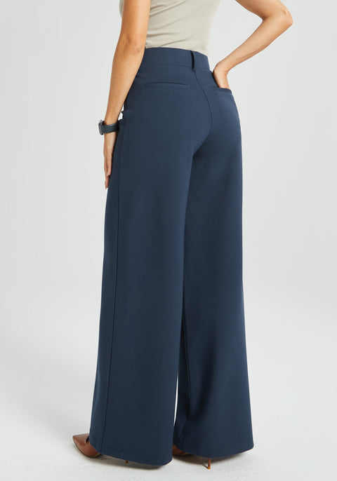 7-Pocket High-Waist DPYP™ Dress Pant Yoga Pant | Wide (Navy)