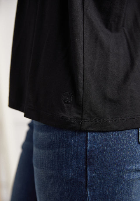 Essential Scoop Long Sleeve (Black) - Final Sale