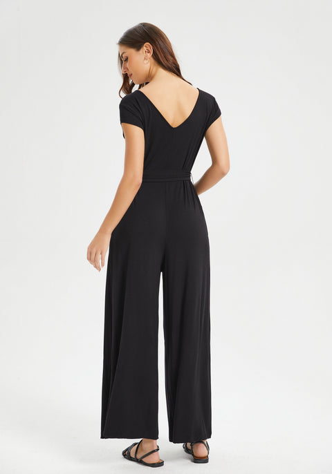 Day to Night Jumpsuit (Black) - Final Sale