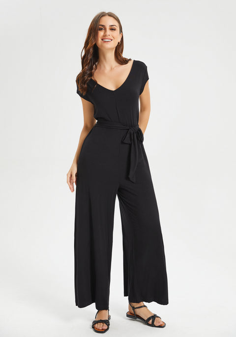 Day to Night Jumpsuit (Black) - Final Sale