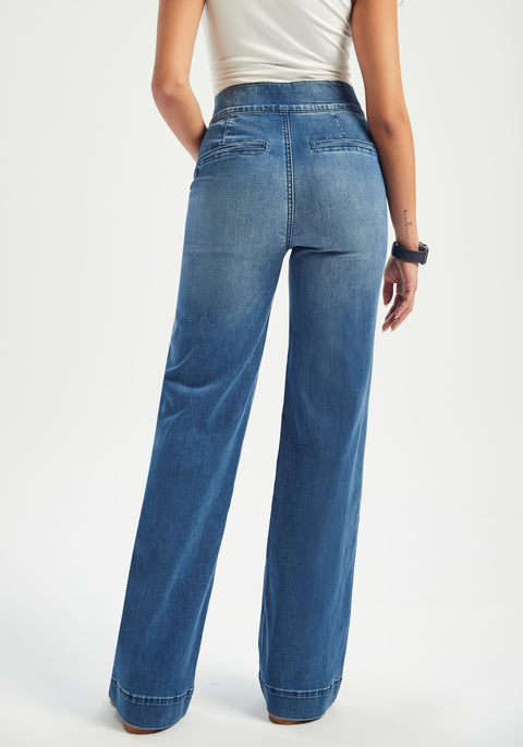 Farah Jeans | High-Waist Wide-Leg Denim (Canyon Wash)