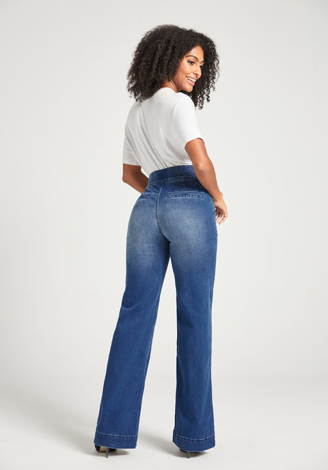 Farah Jeans | High-Waist Wide-Leg Denim (Canyon Wash)