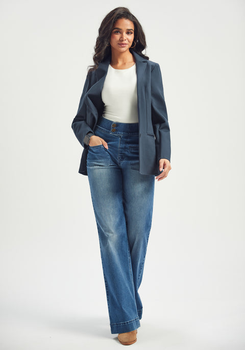Farah Jeans | High-Waist Wide-Leg Denim (Canyon Wash)