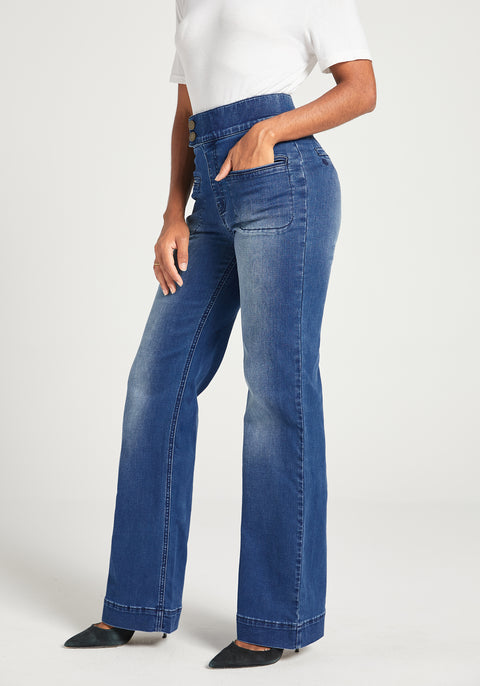 Farah Jeans | High-Waist Wide-Leg Denim (Canyon Wash)