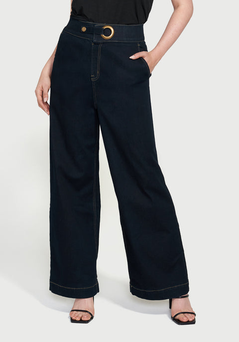 Sandra Grommet Jean | Wide (Rinse Wash) - Final Sale