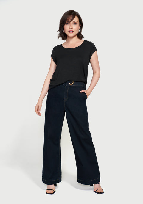 Sandra Grommet Jean | Wide (Rinse Wash) - Final Sale