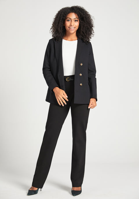 Two-Pocket DPYP™ Dress Pant Yoga Pant | Straight (Black)