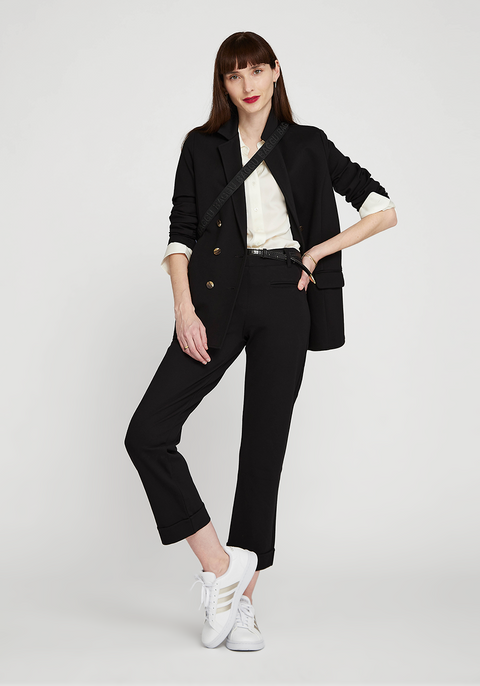 Easy Crop Trouser | Straight (Black) - Final Sale